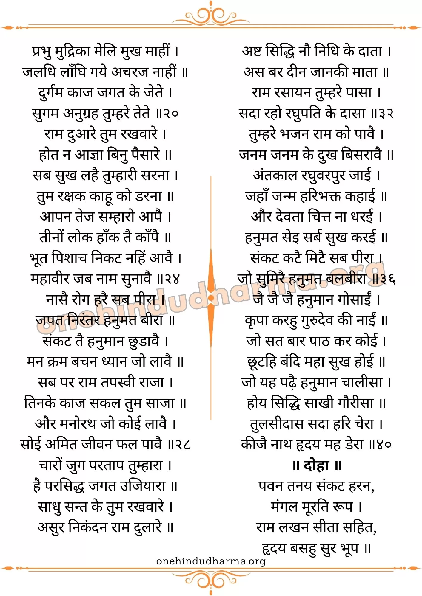 हनुमान चालीसा (Hanuman Chalisa In Hindi)