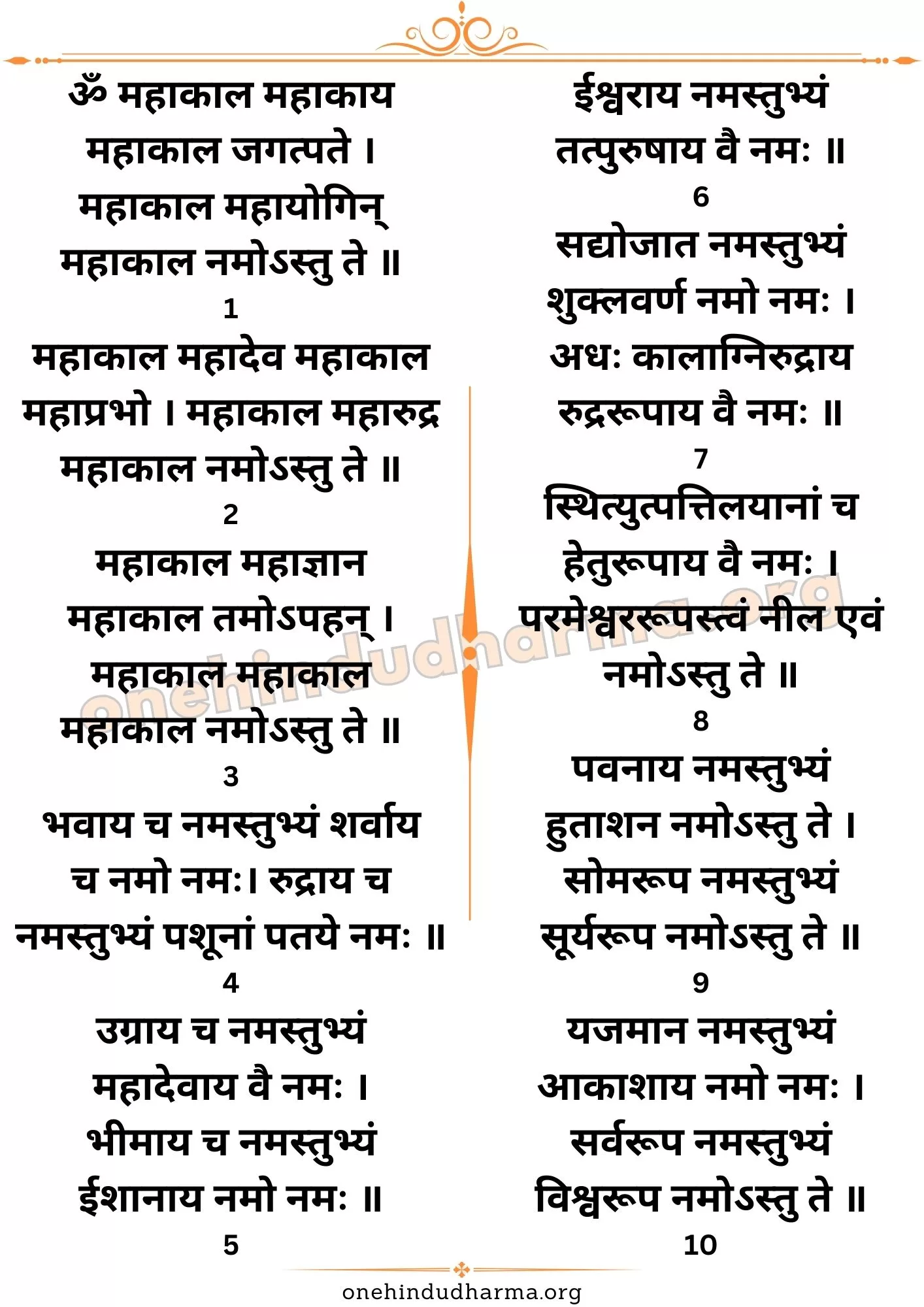 महाकाल स्तोत्र (Mahakal Stotra Lyrics In Sanskrit)