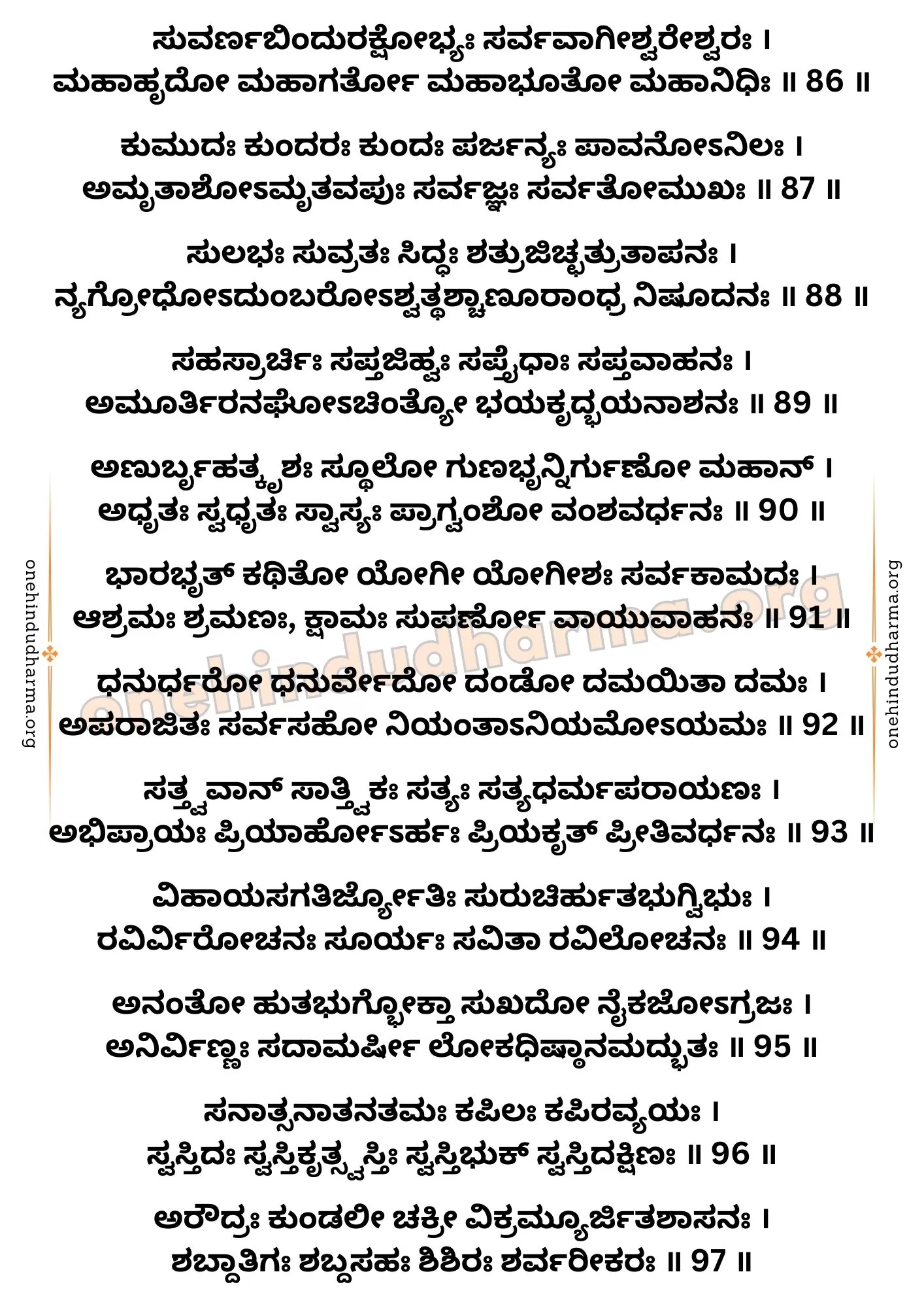 ವಿಷ್ಣು ಸಹಸ್ರನಾಮ ಸ್ತೋತ್ರ (Vishnu Sahasranama Stotra Lyrics In Kannada)